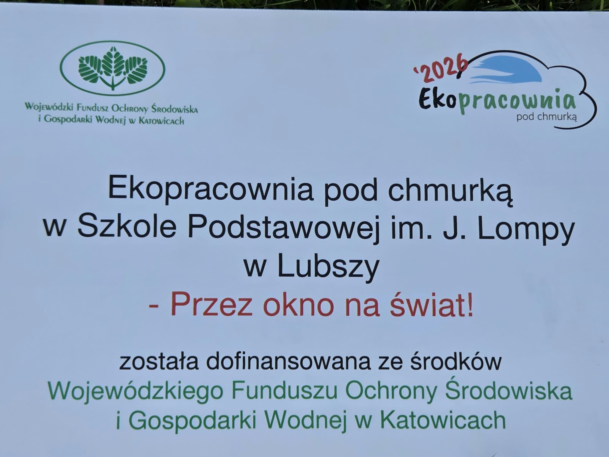 Ekopracownia pod chmurką powstanie w szkole w Lubszy